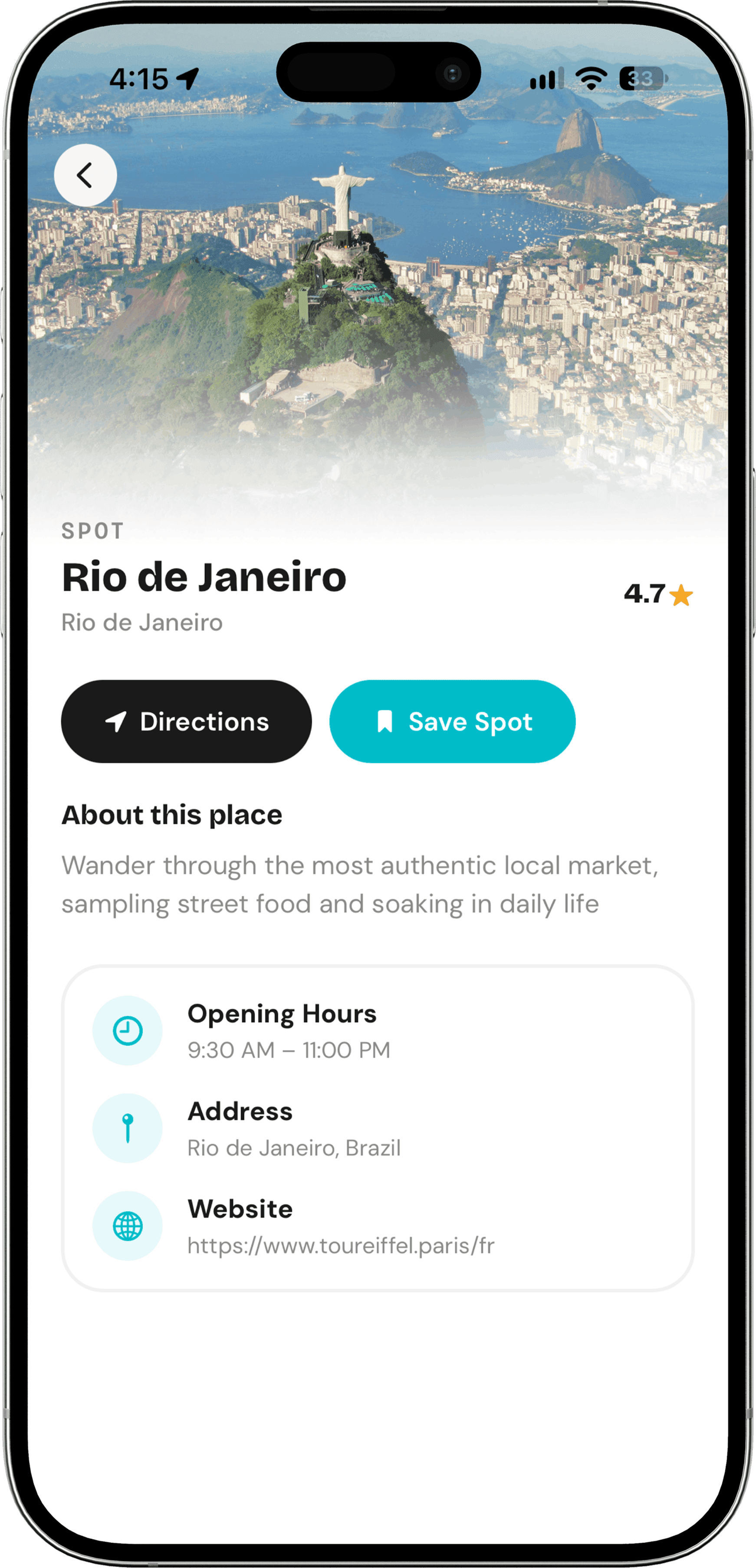 Plany spot detail for Rio de Janeiro